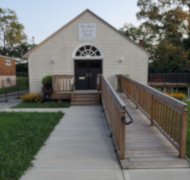 Picture showing the front entrance of K of C hall